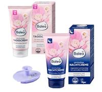 Balea Set di 2 creme per la cura della pelle: crema da notte ricca, idratante intensa con olio di mandorle (50 ml) + crema giorno ricca idratazione intensa con olio di mandorle (50 ml) SPF 15, 100 ml