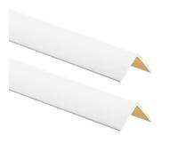 Set di 2 Profili Angolari in PVC Autoadesivi protezione 25x25mm 80cm Bianco | Protezione angoli, listello in plastica flessibile, facile da installare, set completo