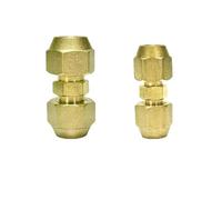 Set di 2 prolunghe per tubi da 1/4 e 3/8 pollici, doppio nipplo di collegamento, senza saldatura, adattatore per tubo di rame AC con dado di accoppiamento per impianto idraulico split condizionatore