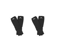 Set di 2 protezioni per arti marziali miste, per Taekwondo, karate, MMA, stinchi e collo del piede, taglia XL, colore: nero