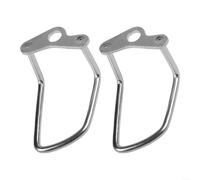 Set di 2 protezioni per deragliatore posteriore in acciaio inox contro cadute e collisioni (nero*1 argento*1)