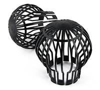 Set di 2 protezioni per grondaia, 11 cm, colore: Nero