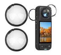 Set di 2 protezioni per lenti Panoramiche ultra trasparenti per Insta360 X4 | Protector Frame Protective Cover Gabbia Rimovibile Impermeabile, Doppia Custodia di Protezione in PC, Antigraffio, Antiurto
