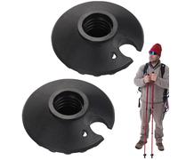 Set di 2 protezioni rimovibili per bastoni da trekking, design di ricambio universale, struttura leggera e resistente, cestino da trekking per bastoni da passeggio, neve, sabbia, sentieri, terreni