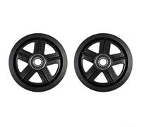 Set di 2 pulegge scorrevoli con guide di sospensione in nylon per armadi e ante in legno, per un'azione scorrevole liscia e stabile (nero)