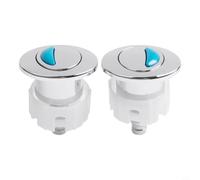 Set di 2 pulsanti per sciacquone a risparmio idrico, per serbatoio cisterna, struttura in ABS (2 pezzi ovali)