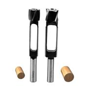 Set di 2 punte da trapano per tenoni e tasselli profondi, fresa per tasselli in legno con gambo tondo da 1/2" per la lavorazione del legno e la realizzazione di mobili con tasselli (2PC,10MM+15MM)