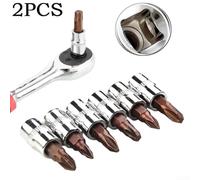 Set di 2 punte per cacciavite per attacco da 1/4", include PH1, PH2, PH3 e PZ1 per punte a croce PZ2 PZ3 (PH3)