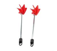 Set di 2 punte per miscelatore di vernice con gambo da 1/4" per trapano elettrico, ABS e acciaio, lunghezza 299,7 cm, diametro 66 cm, rosso e argento, ideale per miscelare resina epossidica vernice