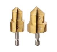 Set di 2 punte per trapano a gradini in PPR per espansione del tubo dell'acqua, 3 scanalature, codolo esagonale, HSS, compatibile con tubi da 20/25/32 mm (B)