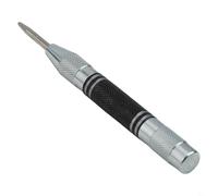 Set di 2 punzoni automatici con tensione regolabile e 4 punte di ricambio per metallo, legno, vetro, plastica, robusto strumento di centraggio a molla