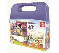 Set di 2 Puzzle Bluey Valigetta 20 Pezzi