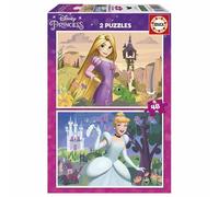 Set di 2 Puzzle Disney Princess Cinderella and Rapunzel 48 Pezzi