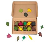 Set di 2 puzzle in legno a foglia, puzzle a foglia con 10 diversi tipi di puzzle a foglia, giocattolo educativo per l'apprendimento educativo per il obsequio di compleanno