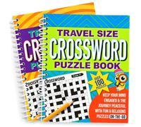 Set di 2 quaderni per cruciverba, rilegatura a spirale, formato da viaggio, 200 pagine per libro