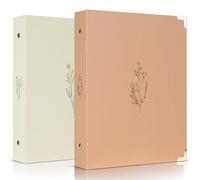 Set di 2 raccoglitori estetici a 6 anelli, formato A5, il perfetto piccolo raccoglitore per agenda o collezioni, raccoglitore ricaricabile con tasca