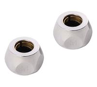 Set di 2 raccordi a compressione | 1/2 pollici x 10 mm | per tubi in rame | collegamento di raccordi cromati