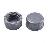 Set di 2 raccordi filettati in PVC con raccordi per tubi filettati femmina e guarnizioni in gomma per una tenuta efficace delle estremità del tubo (25 mm)