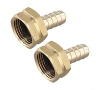 Set di 2 raccordi in ottone per tubo flessibile da 3/8 e 3/4 GHT per un flusso d'acqua ottimale nei giardini (1/2")