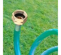 Set di 2 raccordi in ottone per tubo flessibile da 3/8 e 3/4 GHT per un flusso d'acqua ottimale nei giardini (3/4")