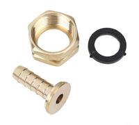 Set di 2 raccordi in ottone per tubo flessibile da 3/8 e 3/4 GHT per un flusso d'acqua ottimale nei giardini (3/8")