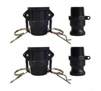 Set di 2 raccordi per tubi flessibili in polipropilene, tipo D e F, per giunti a camma e scanalatura da 1 a 5 cm, per prestazioni di connessione affidabili (5,1 cm)