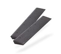 Set di 2 rampe per cordoli (2 pezzi) (lunghezza x larghezza x altezza): 100 x 25 x 6 cm in gomma (nero) rampa per porta, con rondelle per il fissaggio