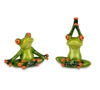 Set Di 2 Rane Yoga Sedute H. 11Cm Verde Formano Froschhausen