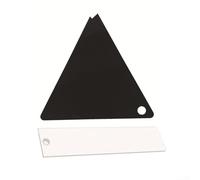 Set di 2 raschietti per cera da sci con forma triangolare e rettangolare, per una pulizia precisa della cera su basi da snowboard e sci
