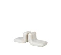 Set di 2 reggilibri Stone bianchi