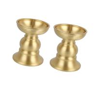 Set Di 2 Religiosi Ottone Candelabra Per Sale di Preghiera Santuari Buddisti Resistente Portacandele In Metallo Lampada A Olio In Ottone Portacandele Per La Casa