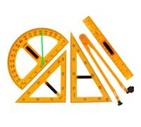 Set di 2 righelli triangolari matematici grandi, per insegnare goniometro geometrico, geometria, righello per misurare l'angolo, strumento per disegnare matematica geometria