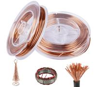 Set di 2 rotoli di filo di rame, 1 mm x 10 m, isolati, magnetici per la fabbricazione di motori elettromagnetici e giardini, piante, verdure