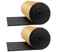 Set di 2 rotoli di schiuma marina extra large, 40 x 200 x 1,5 cm, fogli di gomma a cellule chiuse con adesivo, isolamento impermeabile per tutte le condizioni atmosferiche