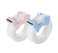 Set di 2 rotoli per nastri invisibili bianchi creativi da 1,3 cm, 5 cm, 7 cm, con dispenser per nastro adesivo, ideale per bambini, dispenser di nastro di ricarica, supporto per rotoli da 1", 2", 2",