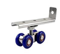 Set di 2 rulli for porte scorrevoli, 4 ruote, for porte in legno, for la casa, for appendere le porte, for binari, puleggia.