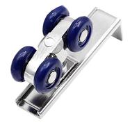 Set di 2 rulli for porte scorrevoli, ferramenta for porte scorrevoli, puleggia da 4/8 ruote, ruote sospese for porte in legno, puleggia for binario(Blue)