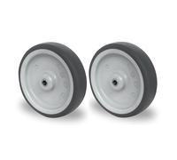 Set di 2 ruote da incasso per asse da 100 mm in gomma termoplastica Ruote per il trasporto.
