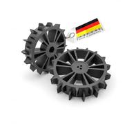 Set di 2 ruote di ricambio compatibili con Bosch Indego 300, 350, 400, 500, 700, per robot tosaerba, con punte per fuoristrada