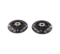 Set di 2 ruote per scooter da 80 mm con luci LED lampeggianti luminose, compatibili con pattini in linea, realizzate in materiale PU per una maggiore durata (nero)