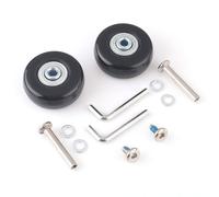 Set di 2 Ruote Valigia di Ricambio Bagagli Sostitutive Trolley con Assi Chiave