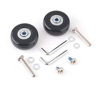 Set di 2 Ruote Valigia di Ricambio Bagagli Sostitutive Trolley con Assi Chiave di Riparazione (45 * 6 * 18mm lunghezza dell'asse: 35mm)