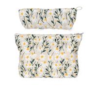 Set di 2 sacchetti per cosmetici, portatili, per donne e ragazze, regalo da viaggio, con chiusura lampo, per la cura della pelle, articoli da toeletta, cosmetici e accessori