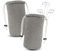 Set di 2 sacchetti per lavatrice, con lacci e ganci asciugati, riutilizzabili, pulizia a 360°, fodera per lavare le scarpe in lavatrice, protezione anti deformazione, adatta a tutti i tipi di scarpe