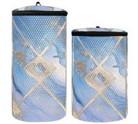 Set di 2 sacchetti per scarpe da ginnastica in rete con gemme blu e gemme occidentali, 1 pezzo, Gemma blu magica occidentale, 1 size