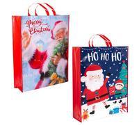 Set Di 2 Jumbo Natale Sacchetti Regalo Natale Regali 67cm x 49cm - Babbo