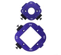 Set di 2 sagome per raggio angolare rotondo in lega di alluminio con scale R10-R25 e R30-R50 per la lavorazione del legno per la rifilatura e il taglio dei bordi