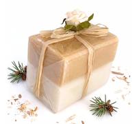 Set di 2 saponi per latte di pecora, 100 g, Classic & cembro, sapone per latte di pecora con lanolina e oli vegetali, sapone naturale, confezionato a mano, privo di riempitivi e siliconi, idea regalo