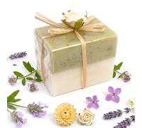 Set di 2 saponi per latte di pecora, 100 g, rettangolari, Classic & Verbena, sapone per latte di pecora con lanolina e oli vegetali, sapone naturale, confezionato a mano, privo di riempitivi e