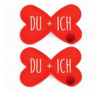 Set di 2 scaldamani riutilizzabili, per giornate fredde e in viaggio, con fantastici motivi (set da 2 cuori innamorati di te & io)